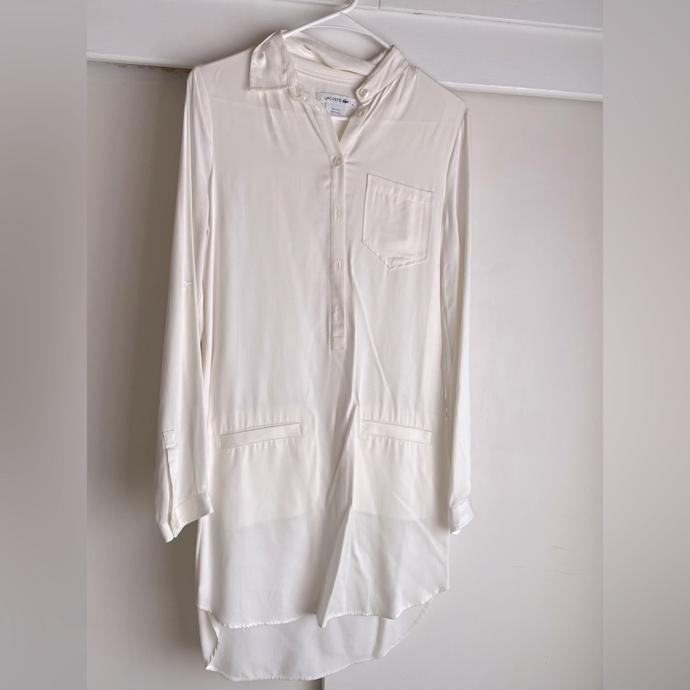 Lacoste Slip Dress White